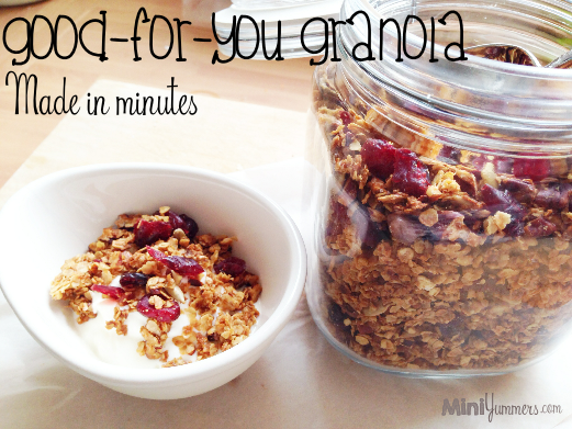 Granola is an easy and healthy make for your kids