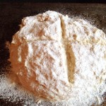 soda bread dough ready for the oven