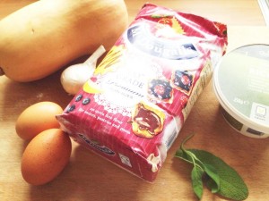 Simple ingredients for pasta