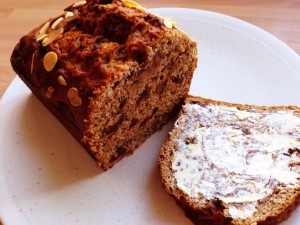 bara brith spread with butter